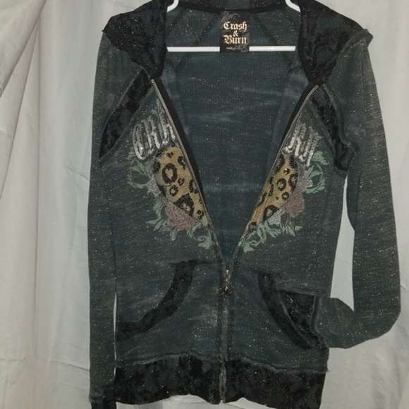 Authentic Crash and Burn Jaket  hoodie sweater - Picture 8 of 8